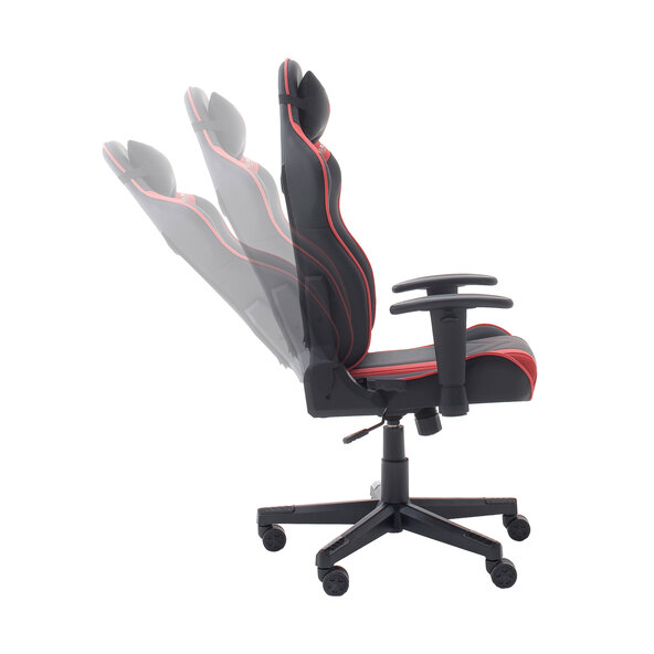 Gamingstoel, directiestoel, zwart en rood