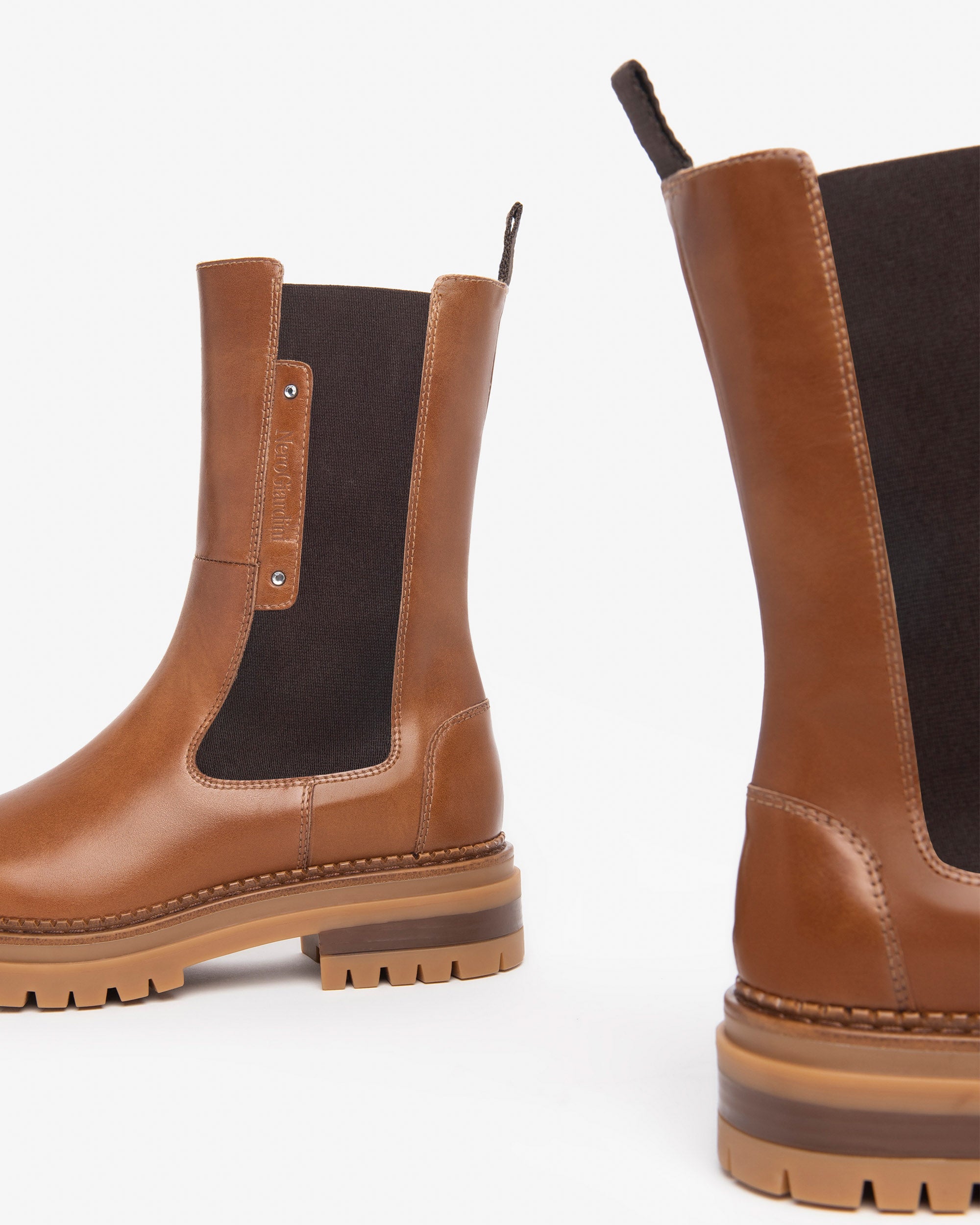  Chelsea-Boots aus Leder für Damen