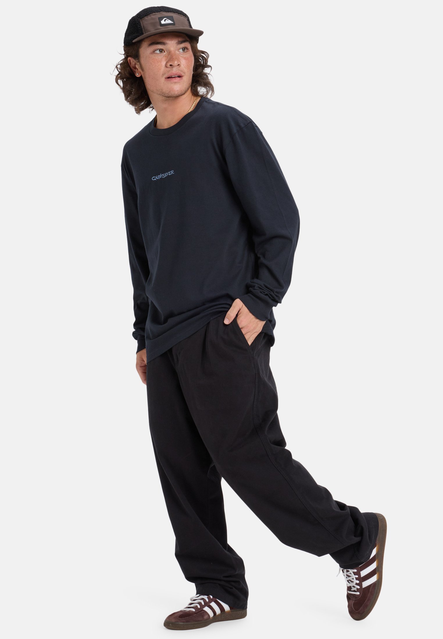 Maglia a maniche lunghe Quiksilver EVO SNAKE TYPE - nera