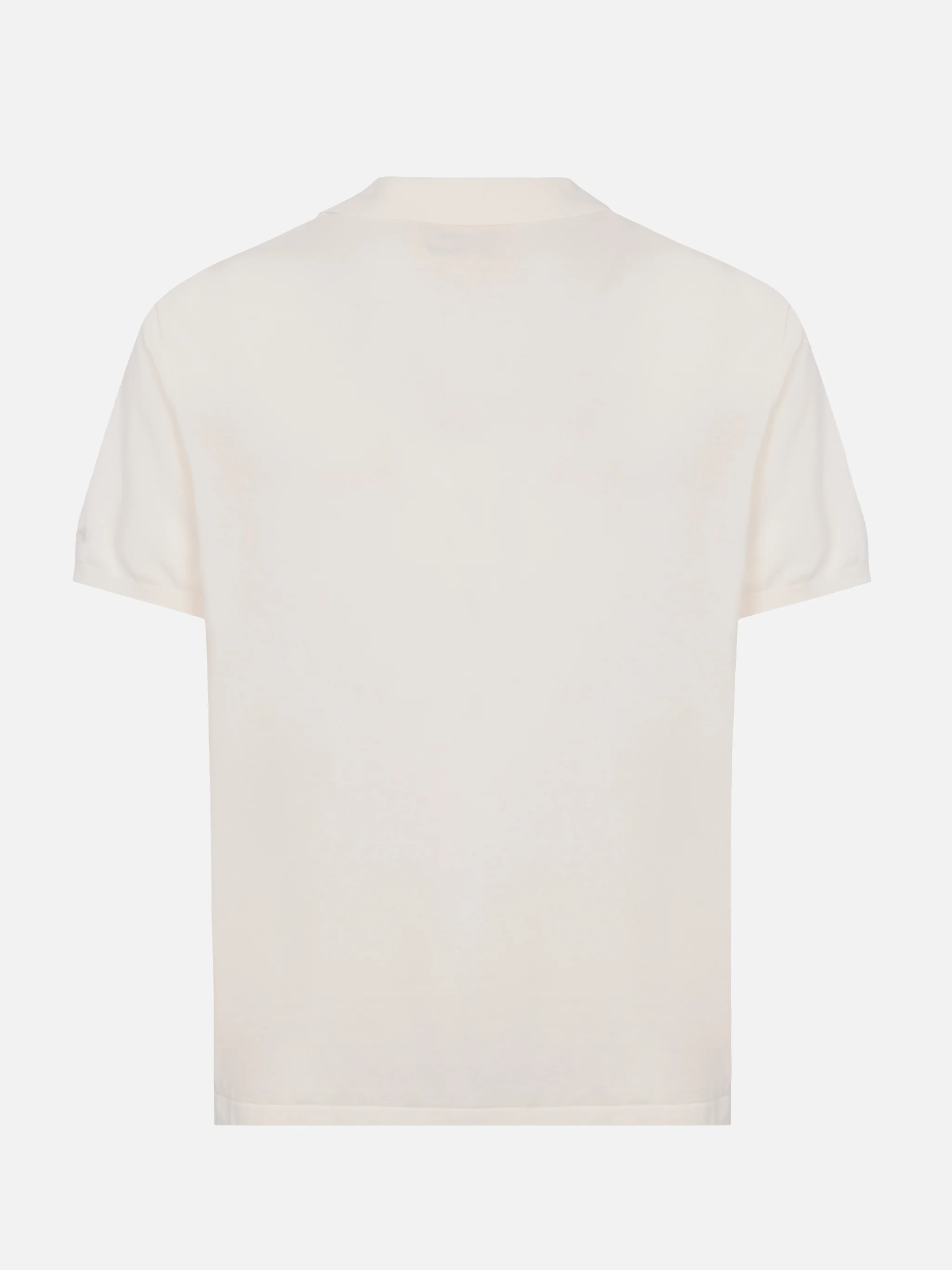 Sloan poloshirt zonder knoopjes in wit gebreid
