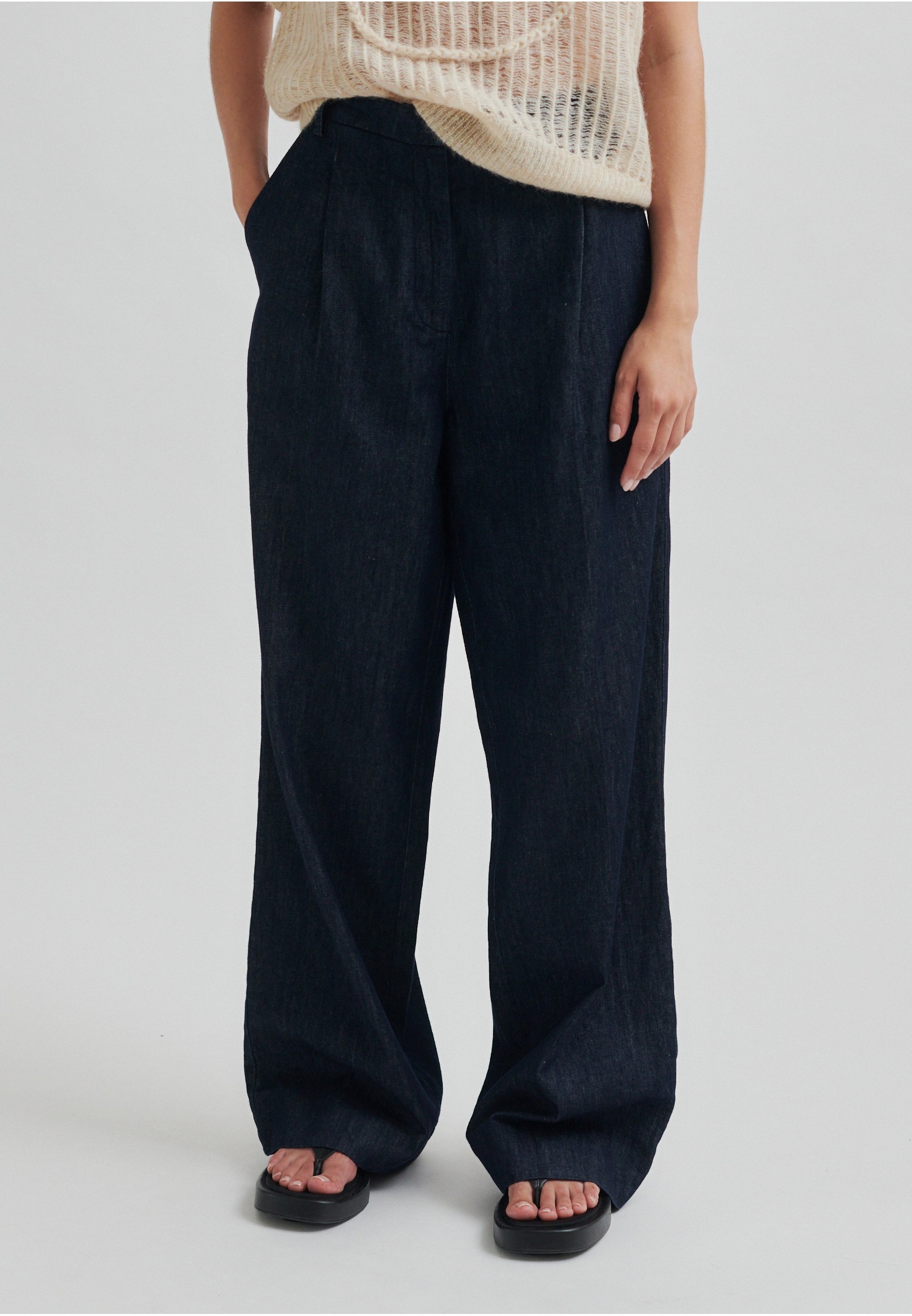 Second Female ALLUET - Jean coupe décontractée - denim bleu foncé