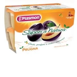 PLASMON Natuurlijke aroma's gehomogeniseerde pruimen 4x100 g