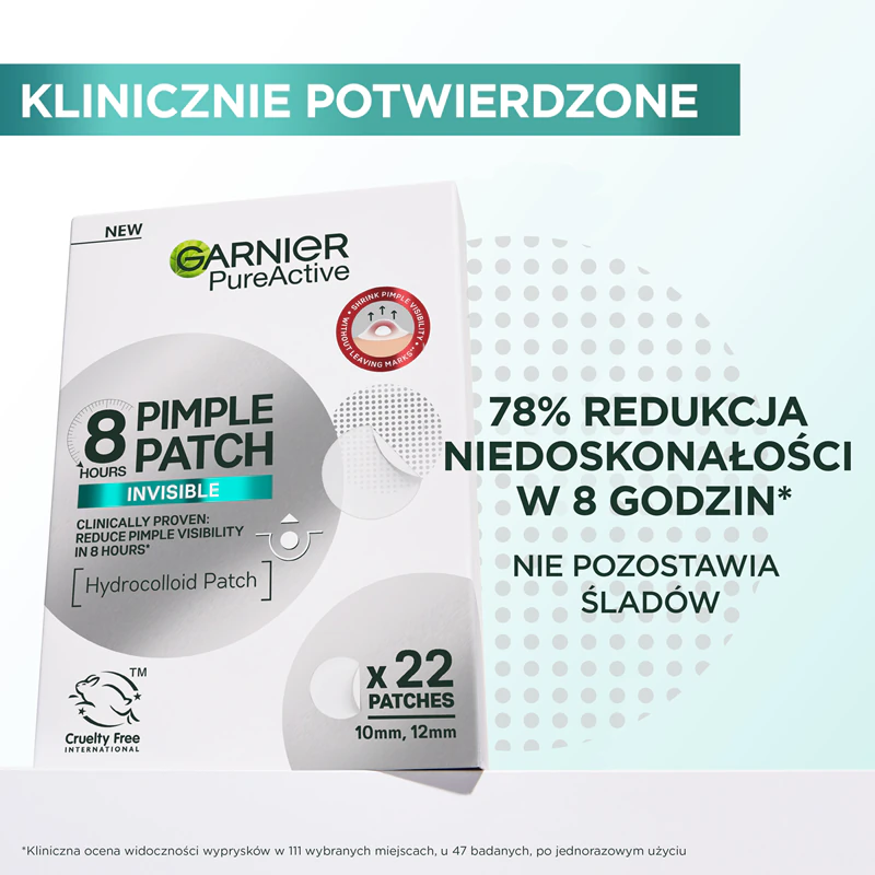Adesivos Garnier Pure Active para acne, para pele com problemas de acne.