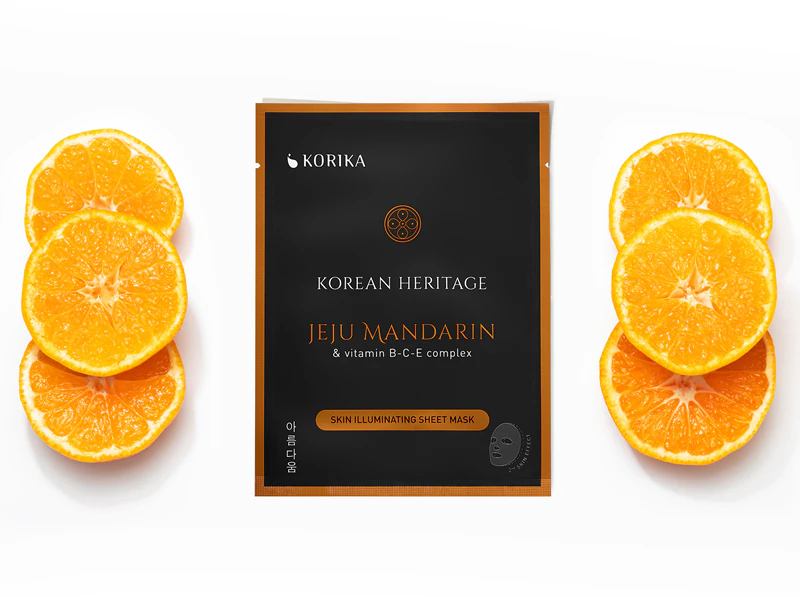 KORIKA Korean Heritage Jeju Mandarin & Vitamine BCE Complex Huidverhelderend Sheetmasker