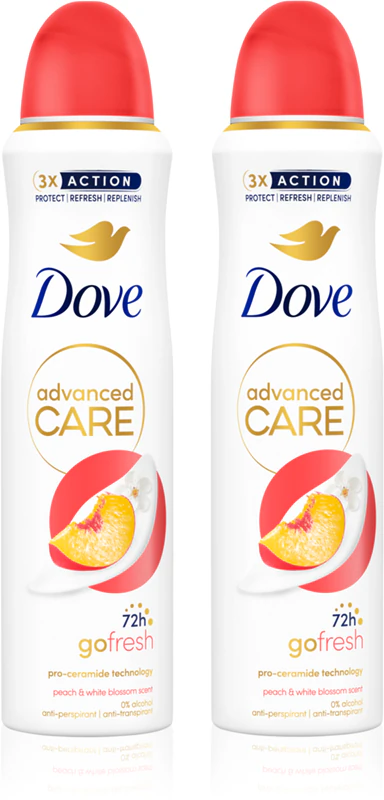 Desodorante spray Dove Advanced Care Peach & White Blossom