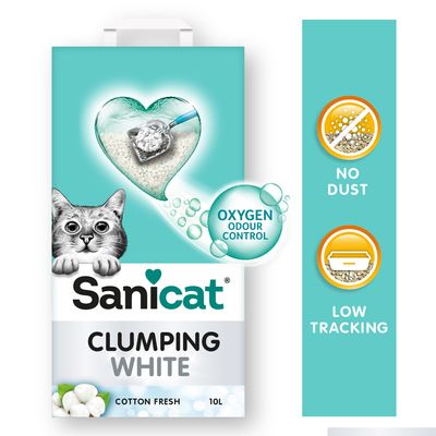 Άμμος για γάτες Sanicat Cotton Fresh Clumping White