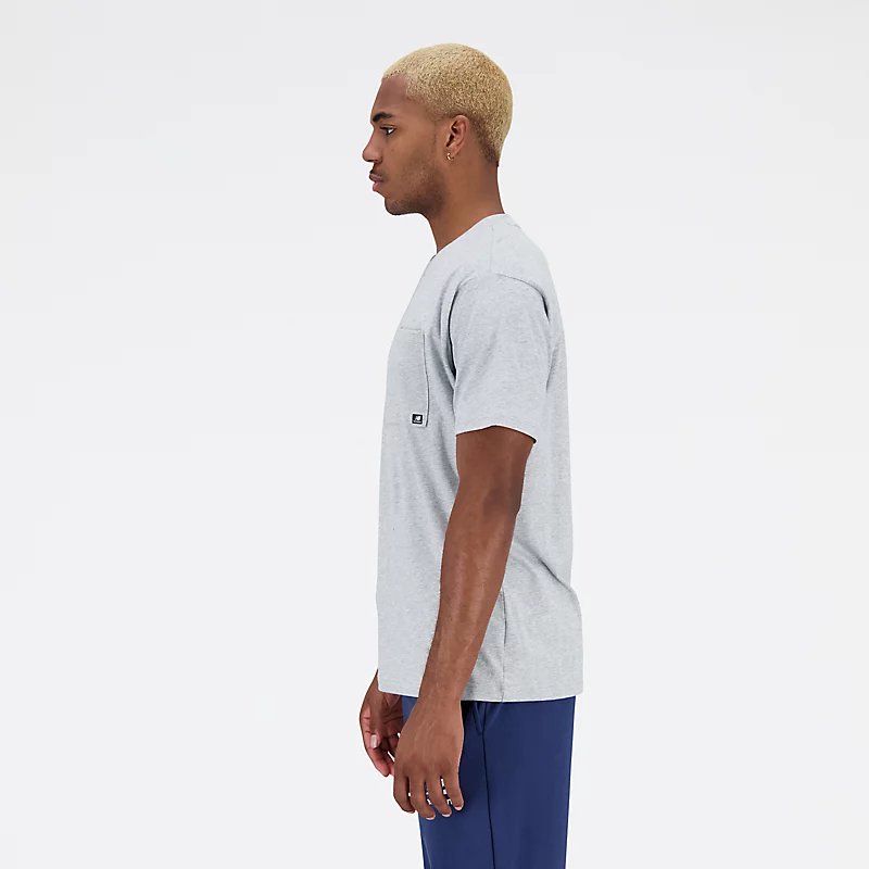 Heren Essentials Reimagined katoenen jersey T-shirt - ATHLETIC GRAY