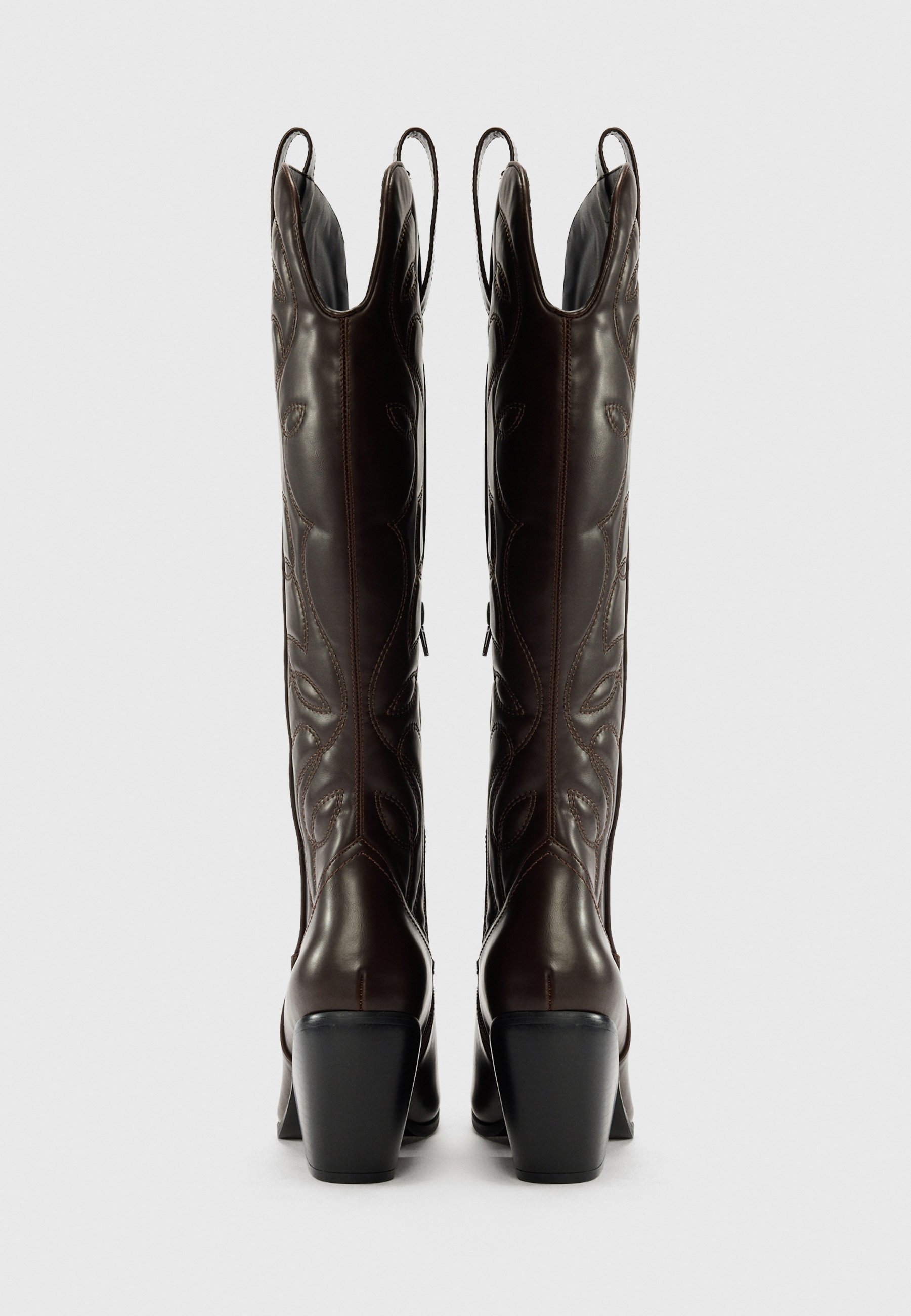 Even&Odd Wide Fit Cowboy-/Bikerstiefel – Dunkelburgunderrot