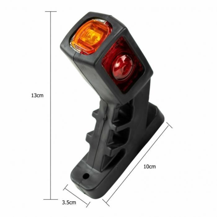 luces de posición LED de 12 V, color ámbar, rojo y blanco, para chasis de camión o remolque.