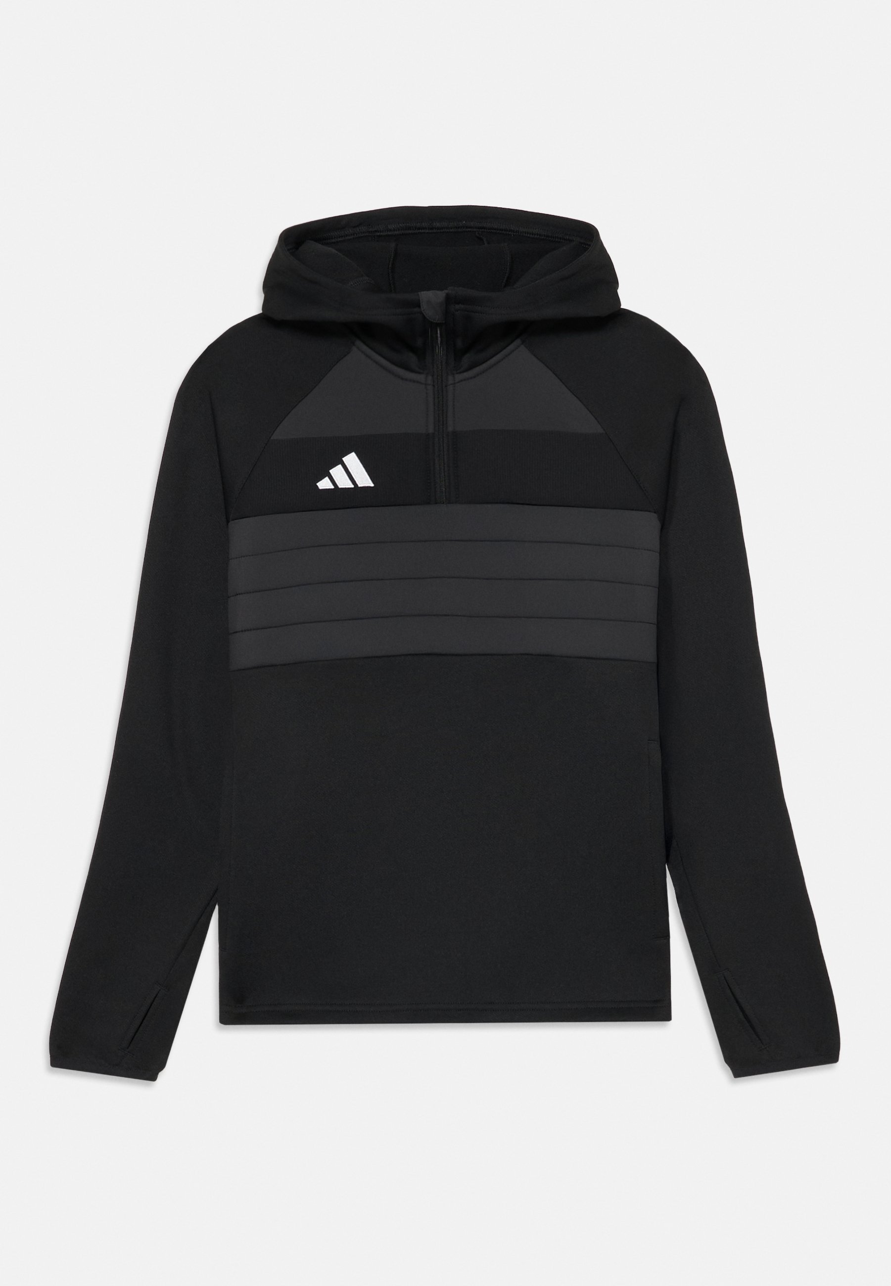 adidas Performance TIRO ESSENTIALS WINTERIZED YOUTH - Mikina s kapucí - black/white