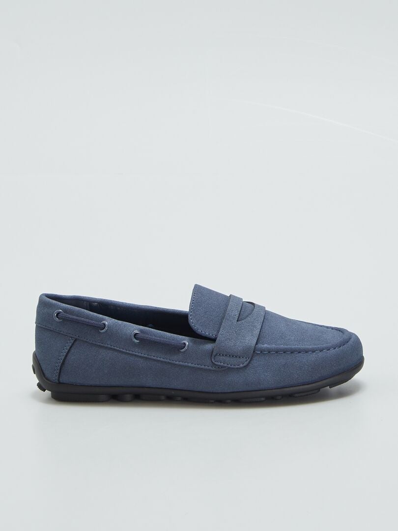Mocassins de camurça sintética - AZUL