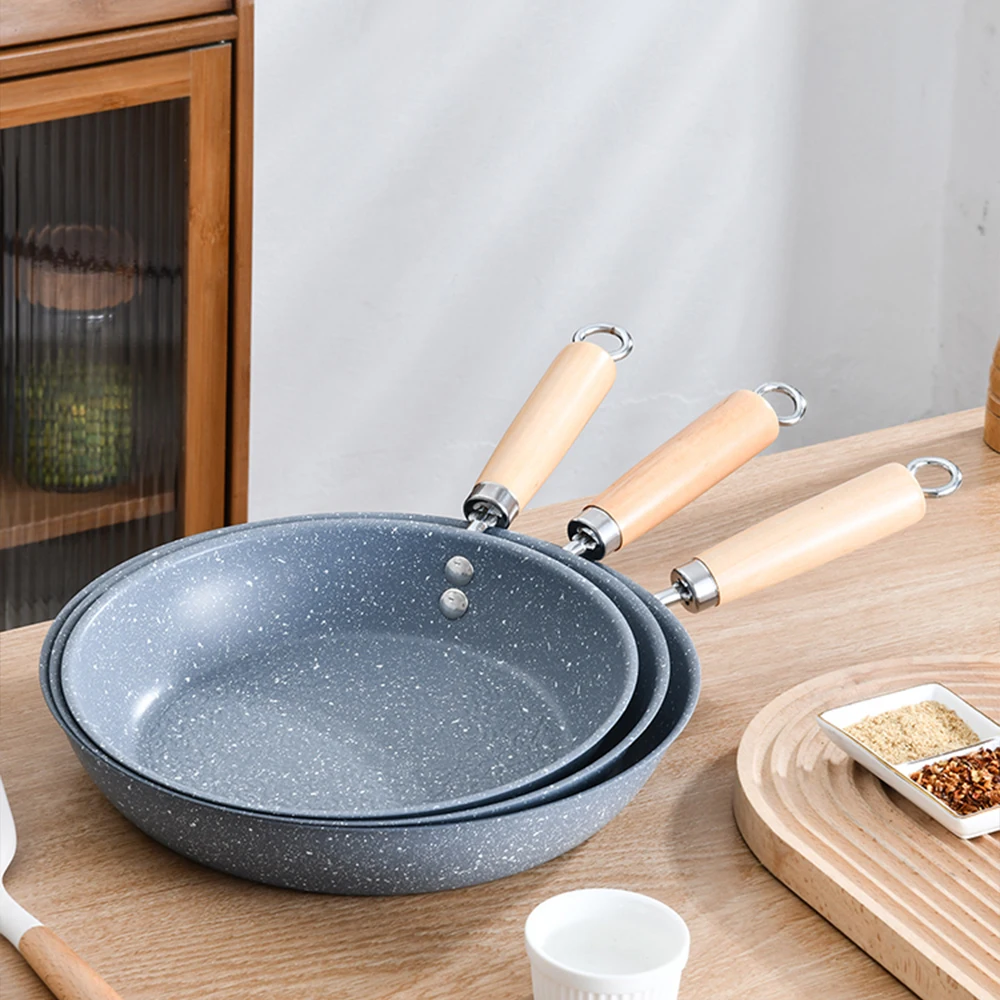 Poêle antiadhésive 26 cm/28 cm/30 cm, wok, poêle à œufs et steak, compatible induction et gaz, ustensiles de cuisine, casserole à crêpes.