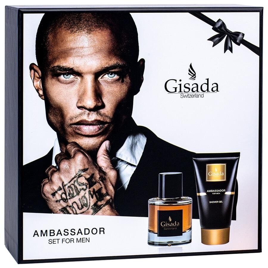 „Gisada Ambassador“ kvepalų rinkinys vyrams: 50 ml parfuminio vandens + 100 ml dušo želė – 1 vnt.