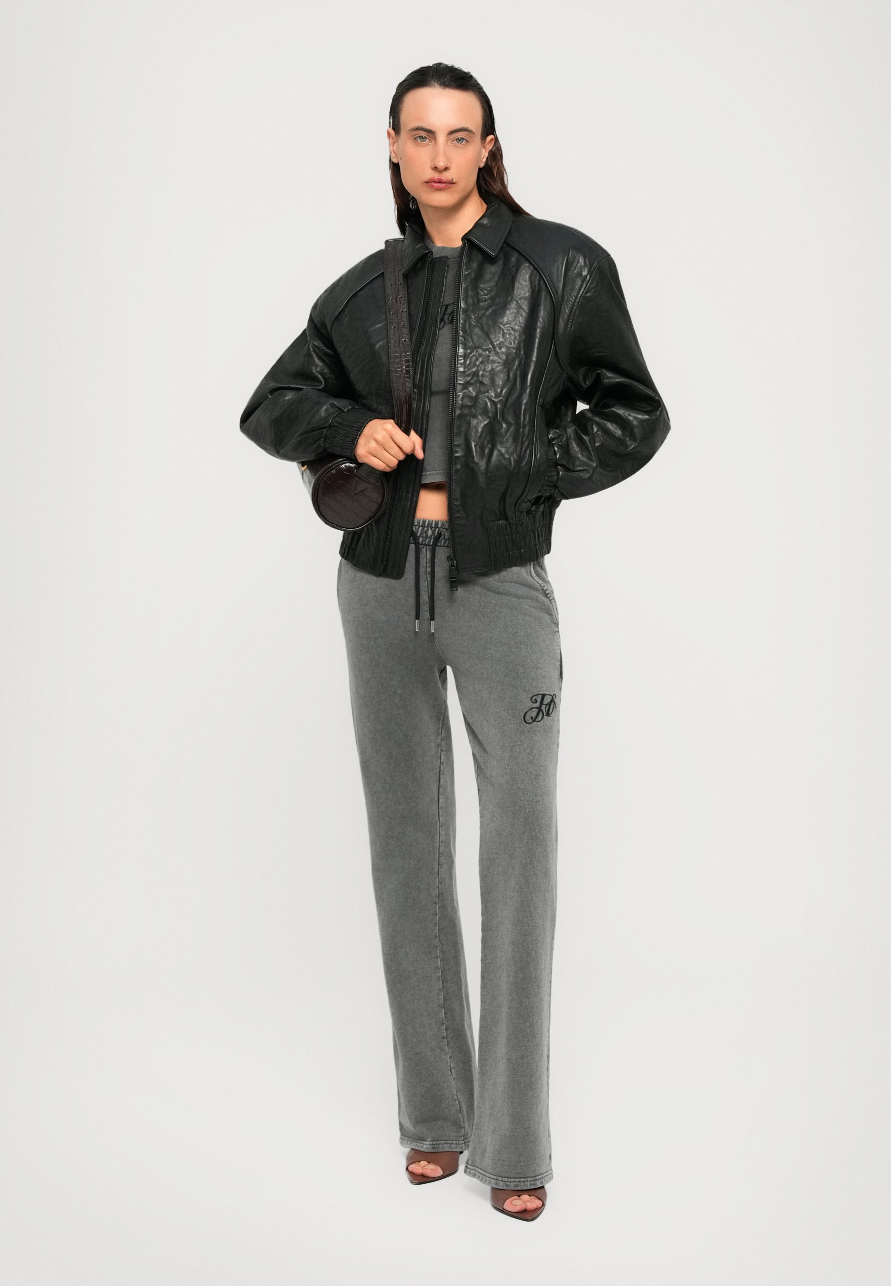 Han Kjøbenhavn CRUNCH BIKER JACKET - Veste en cuir - black