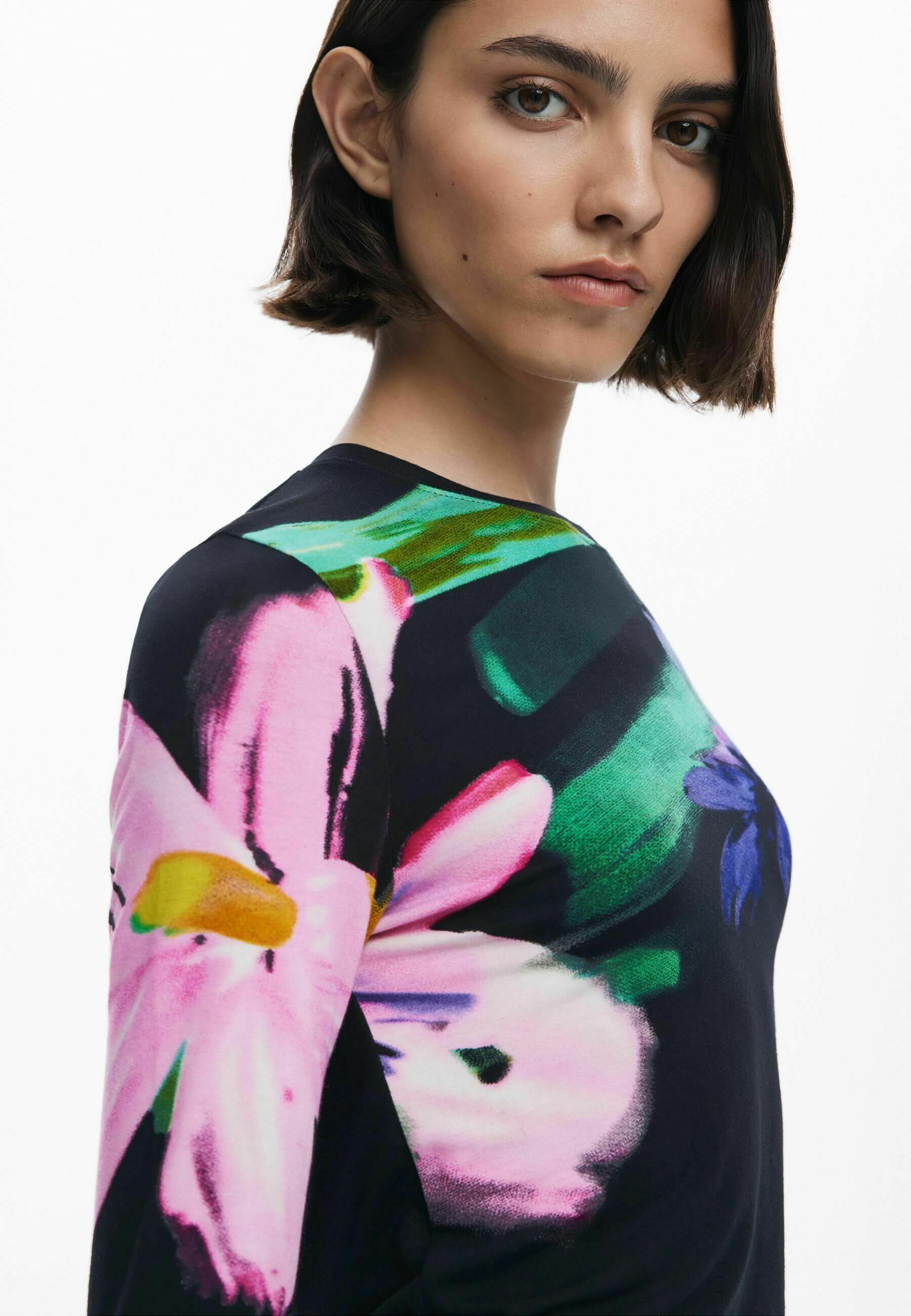 Desigual FLORAL - Haut à manches longues - noir