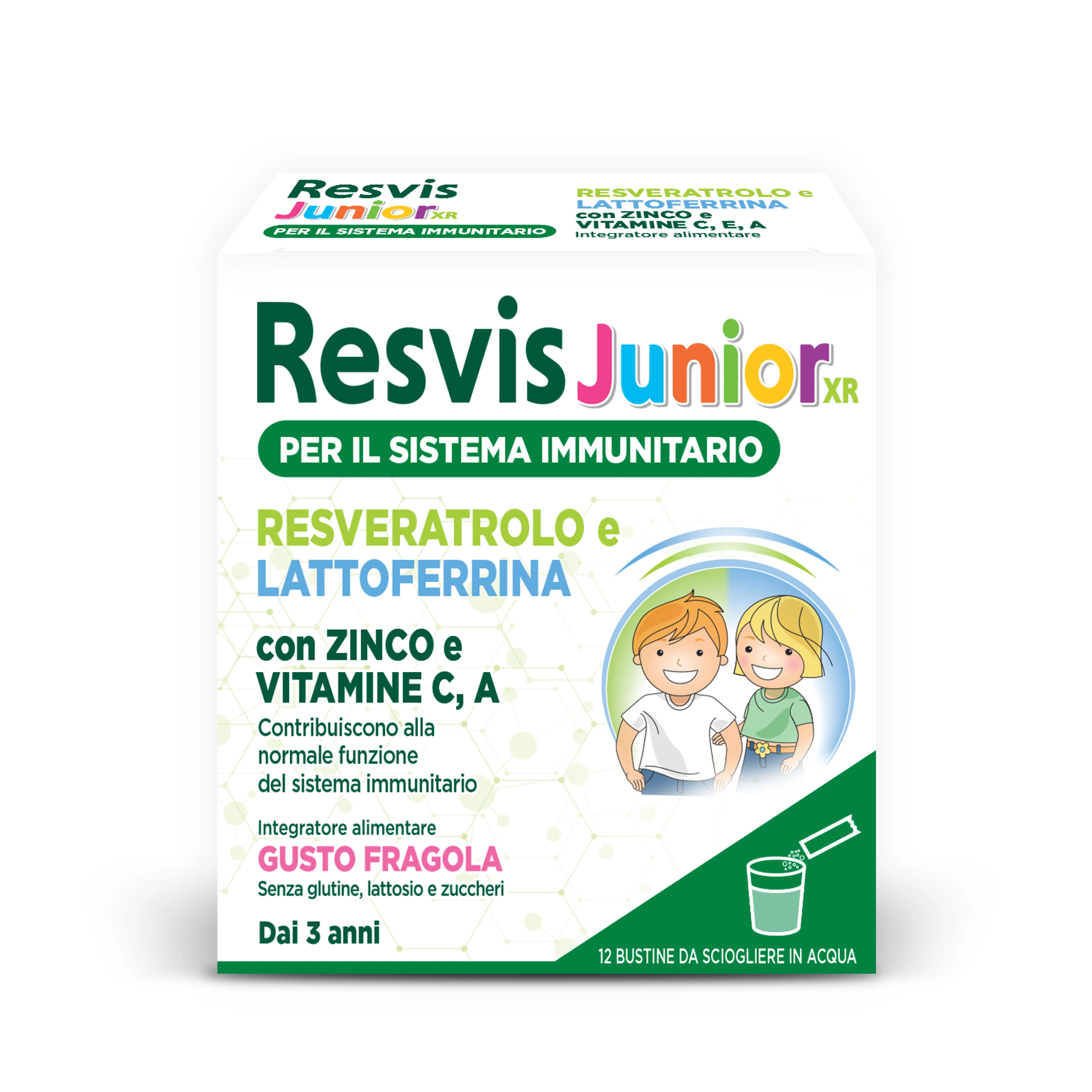 RESVIS Resvis Junior XR 12 sachets voor het immuunsysteem van kinderen