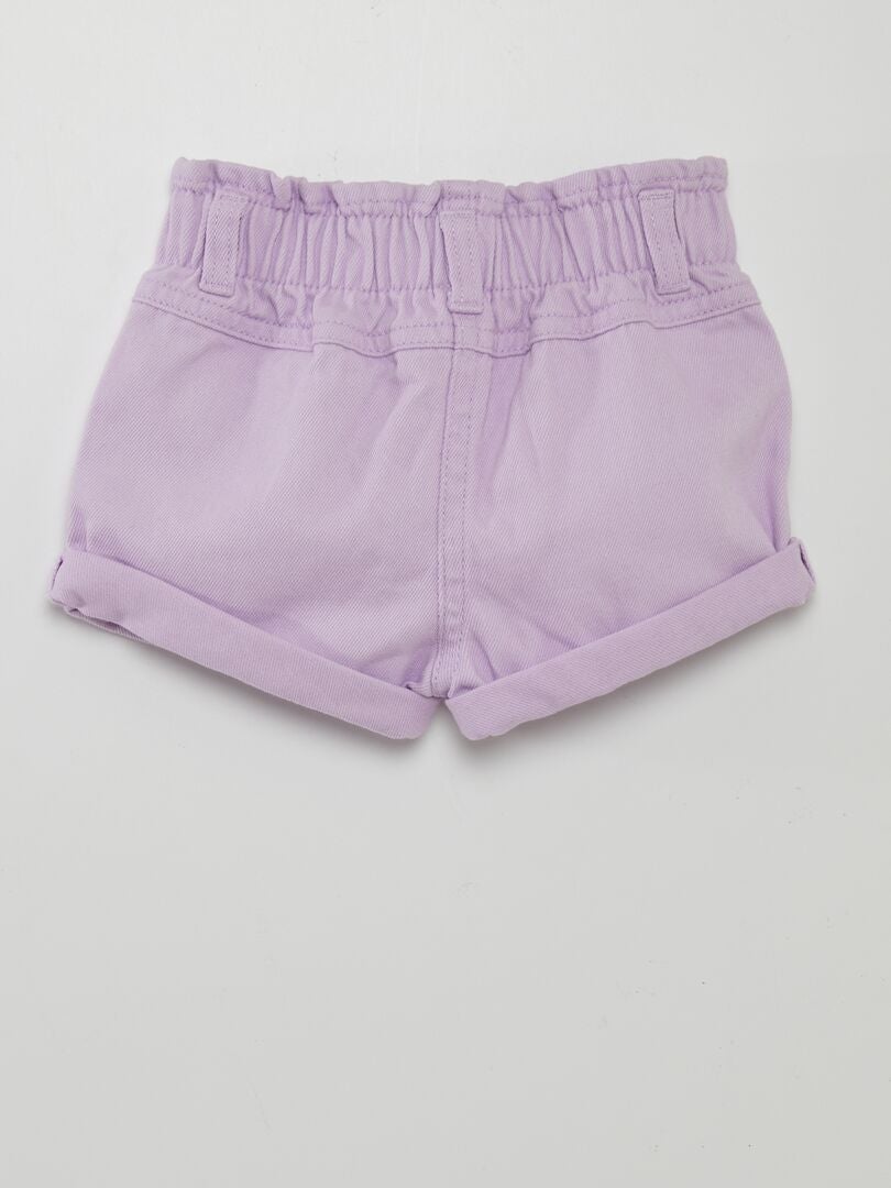 Gerimpelde denim shorts - PAARS