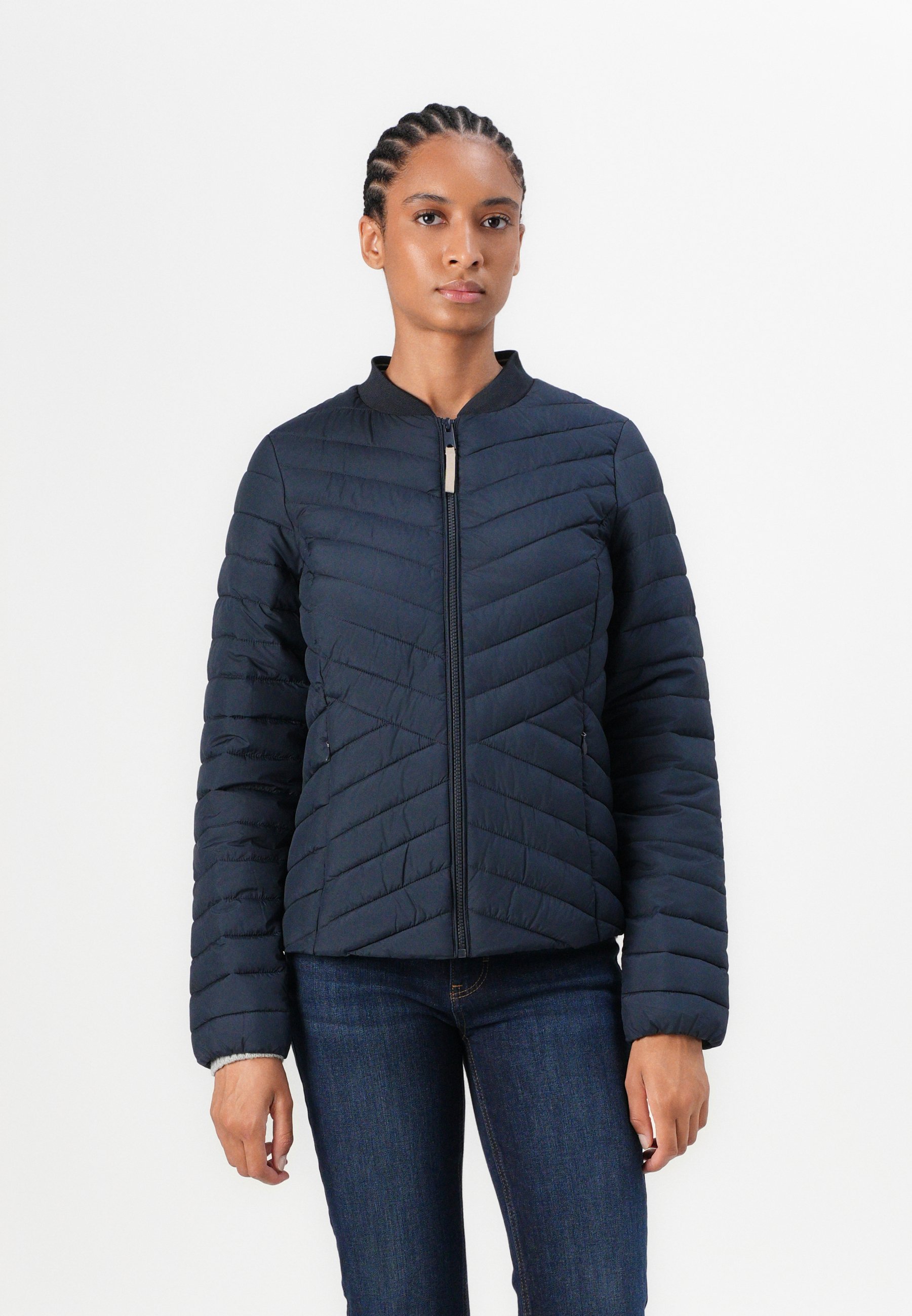 TOM TAILOR PADDED COLLAR JACKET - Bomber bunda - black