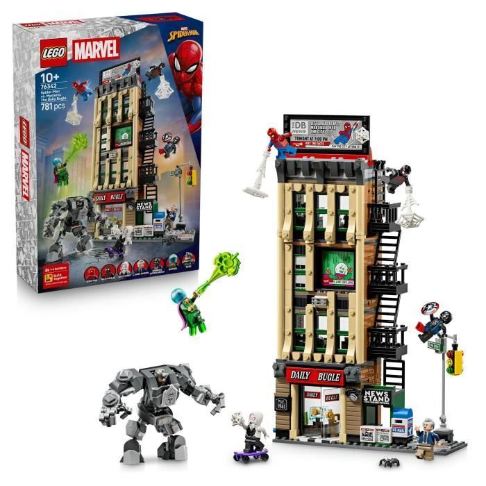 LEGO | Marvel 76342 Spider-Man contro Mysterio: The Daily Bugle - Giocattolo per bambini dai 10 anni in su - Robot