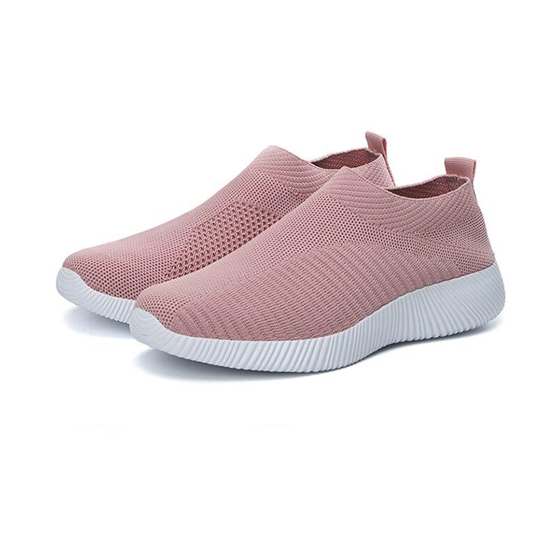 Zapatos casuales para mujer, suela suave, calcetines tejidos, zapatos casuales ligeros para mujer, suela de MD, zapatillas de moda transpirables.