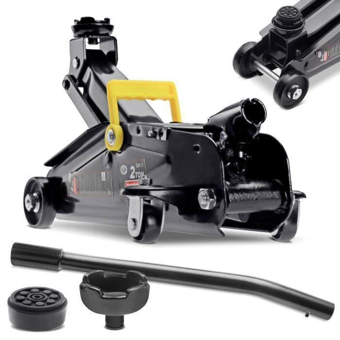 Gato hidráulico para coches/vehículos de 2 toneladas, altura de elevación de 135 a 330 mm - llave dinamométrica