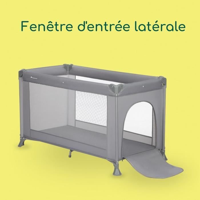 Lettino da viaggio BEBECONFORT Sweet Dreams, dalla nascita fino a 3 anni (fino a 15 kg) + borsa per il trasporto, grigio minerale