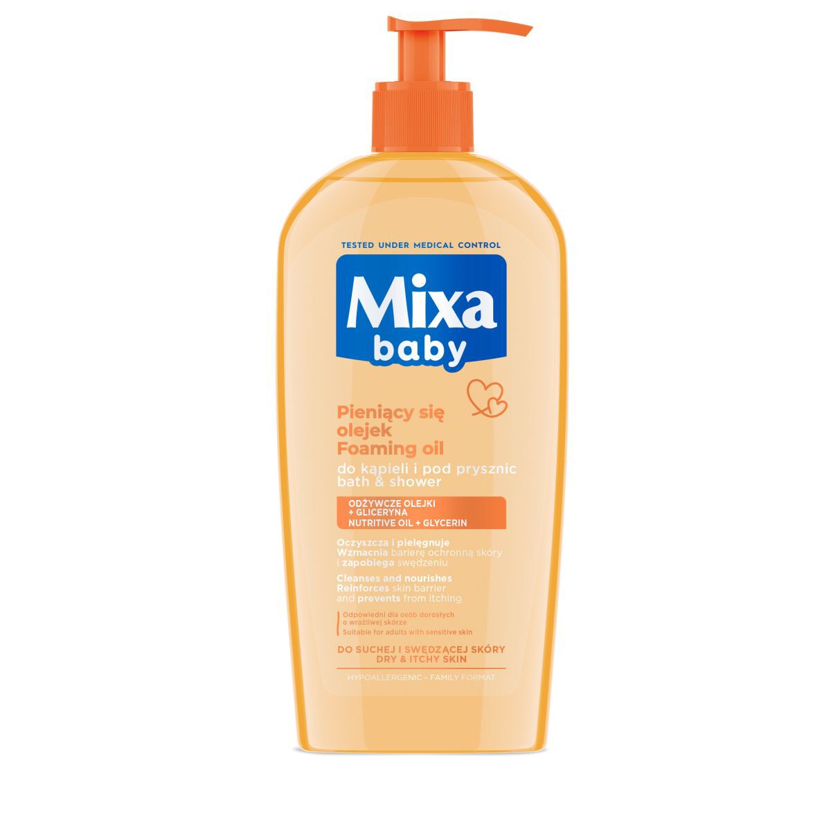 Mixa mild rengöringsvätska med olja 400ml Baby