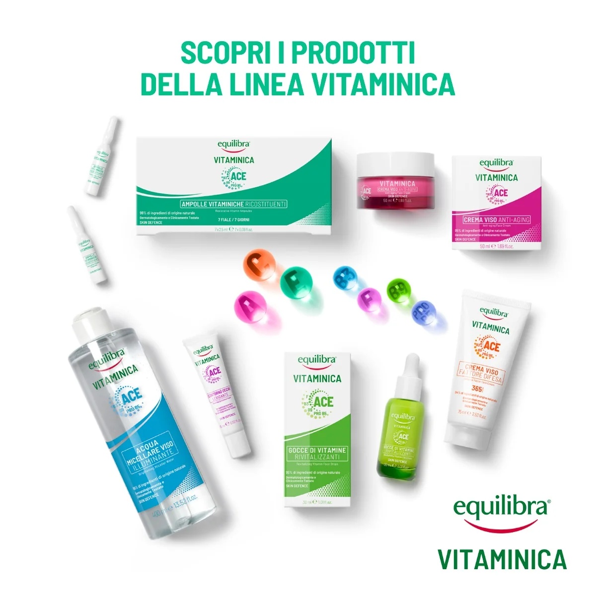 EQUILIBRA Equilibra Gezichtsherstellende Vitamine Ampullen 7x2,5 ml Voor een gezonde gezichtshuid