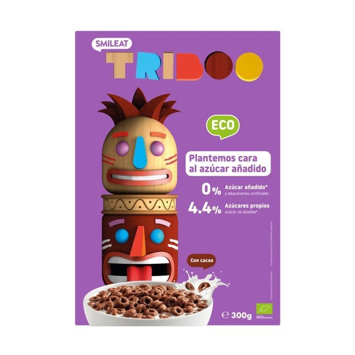 TRIBOO - Cereal Smileat ecológico com sabor a chocolate 300g (Chocolate)