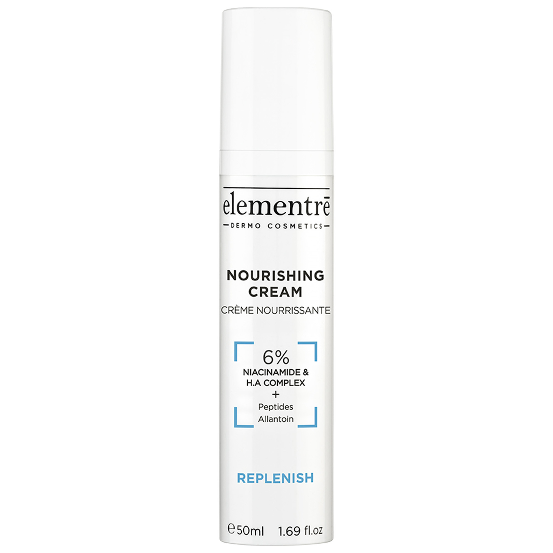 Tápláló krém - 6% niacinamid és hialuronsav 50 ml - elementrē