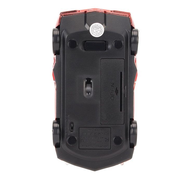 SURENHAP souris de bureau Souris sans fil Style de voiture de sport 2,4 GHz Récepteur USB 1600dpi LED informatique d'ordinateur