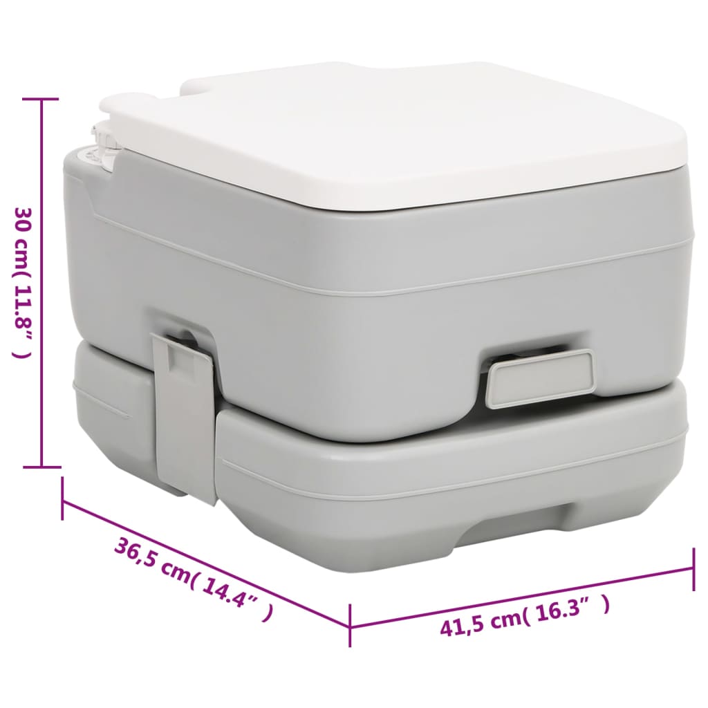 Vidaxl kemping WC és víztartály 41,5 x 36,5 x 30 cm