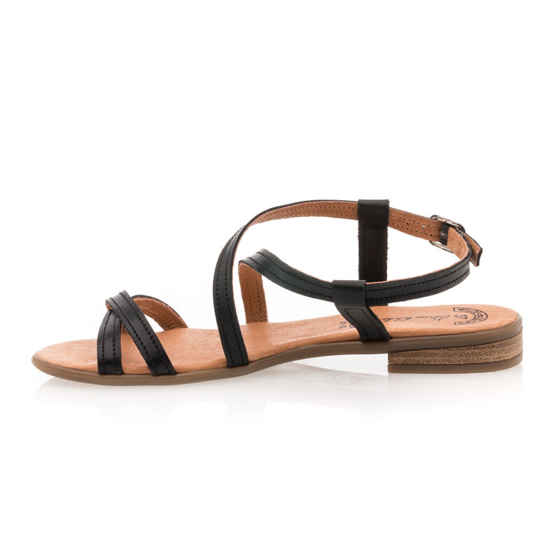 Svarte sandaler / sko med åpen tå til dame