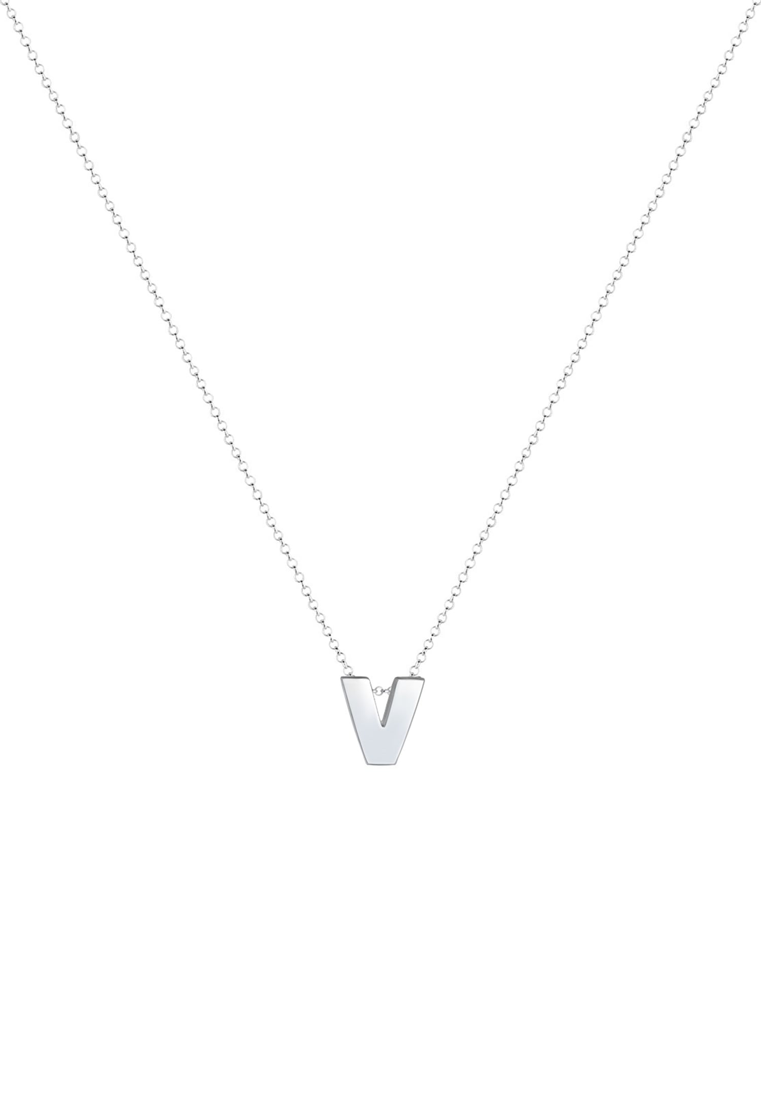 Elli Femme Pendentif Lettre V Initiale - (925/1000) Argent