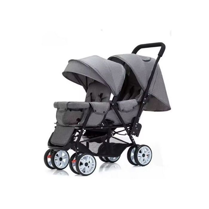 Double stroller for twins - Grey