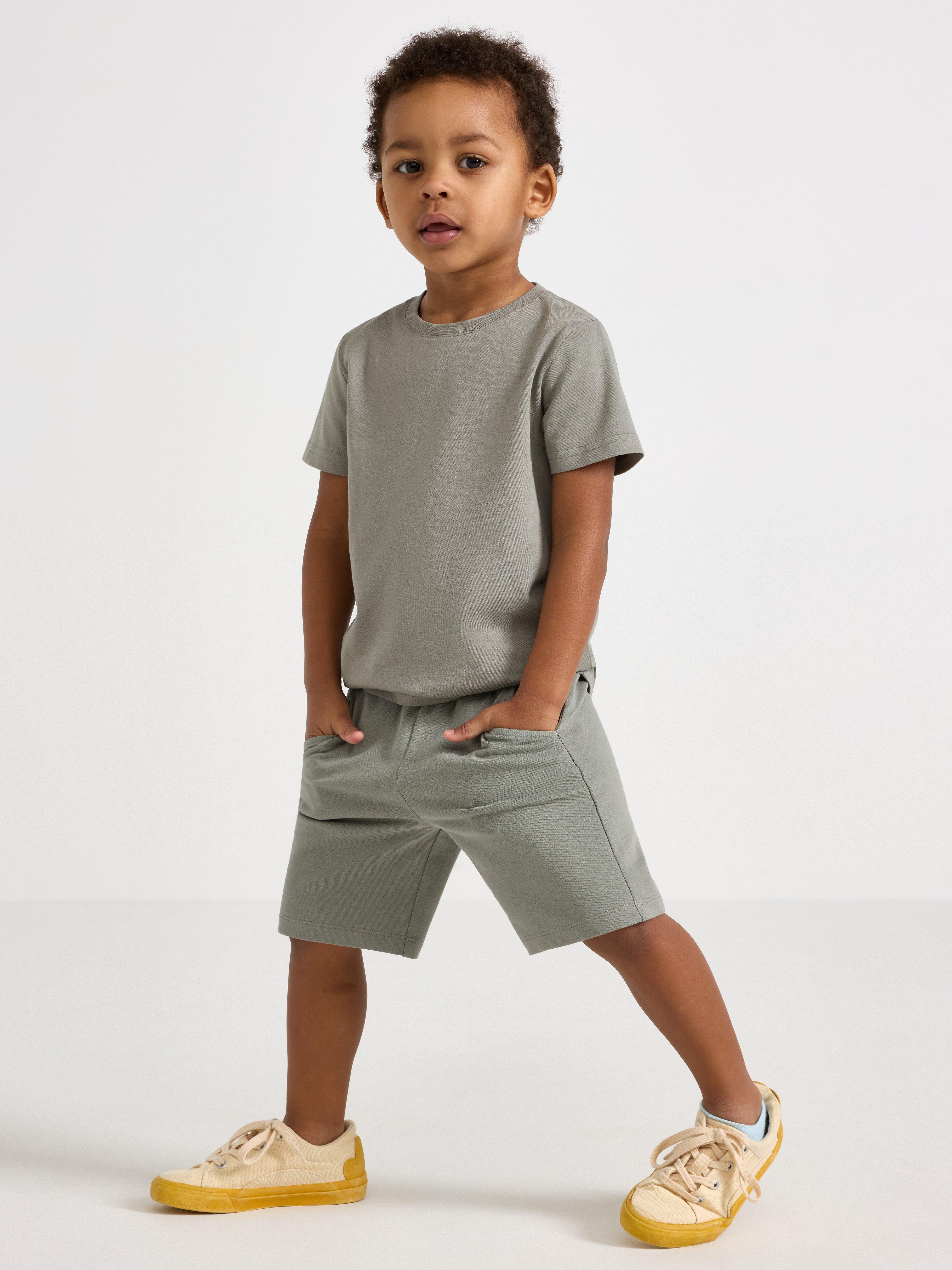 Jerseyshorts støvgrønn