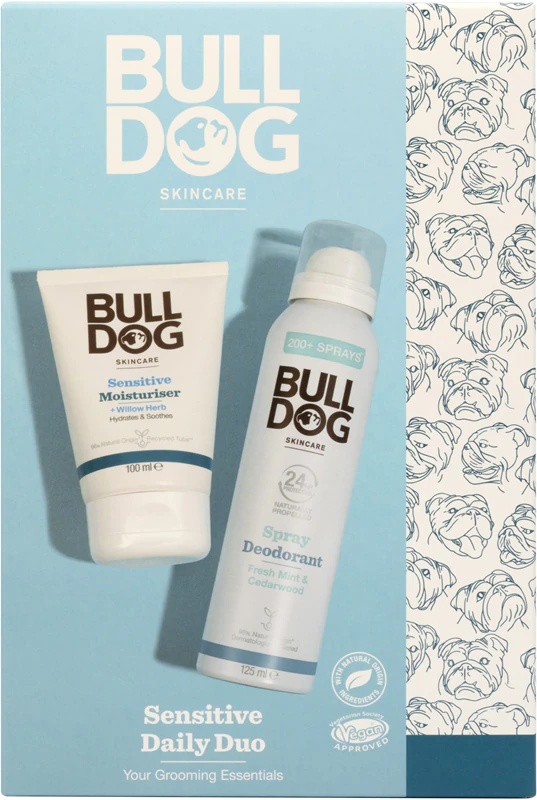 Darilni set za moško telo in obraz Bulldog Sensitive Duo
