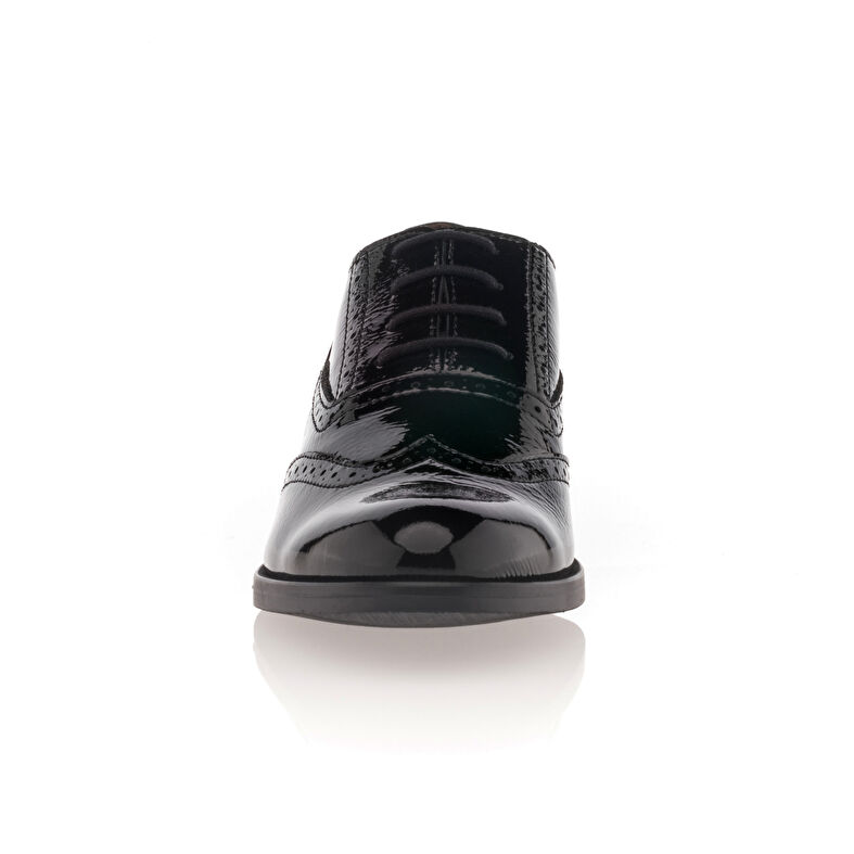 Schwarze Schnürschuhe für Damen / Derby-Schuhe