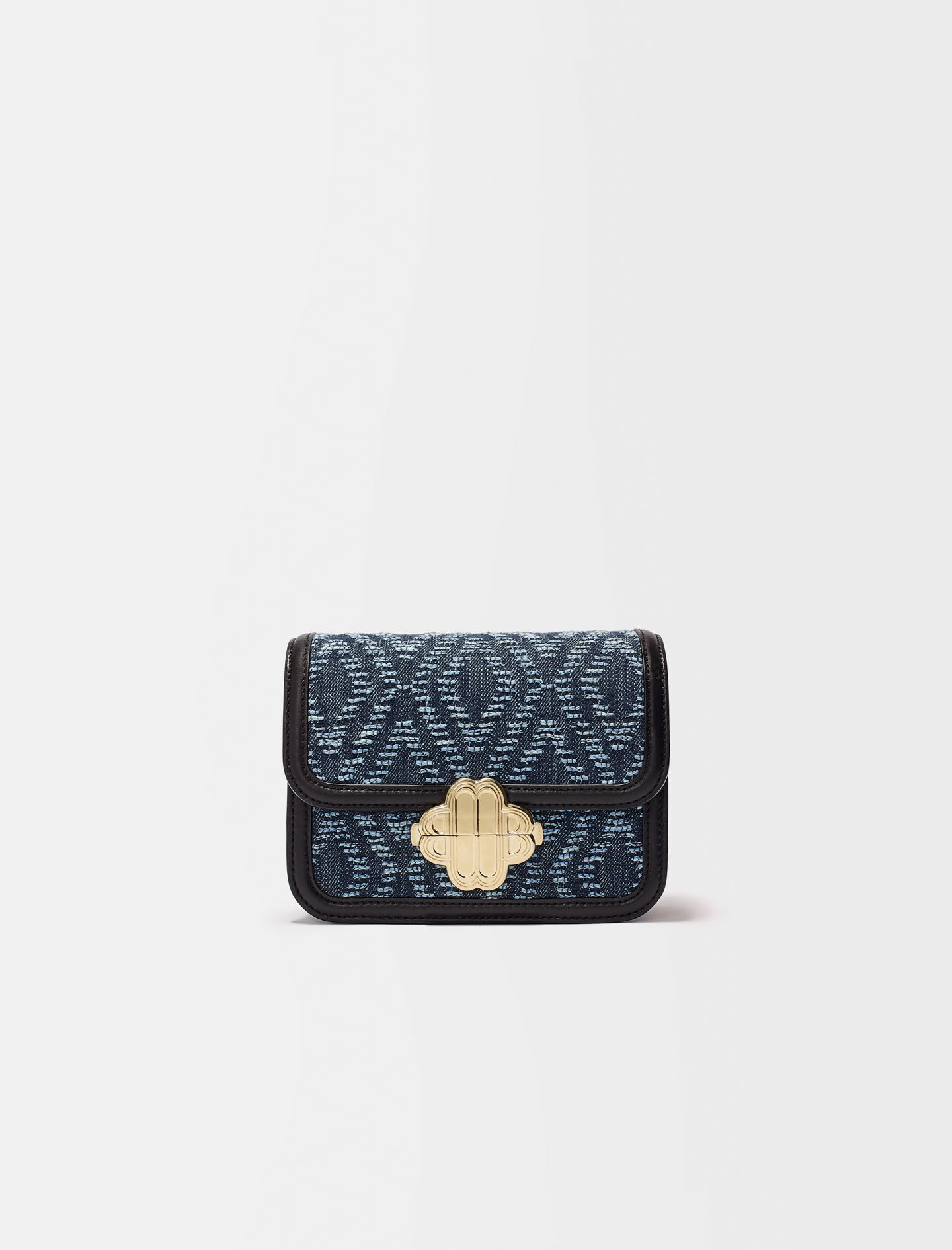 Geantă din material Clover-Indigo cu fermoar