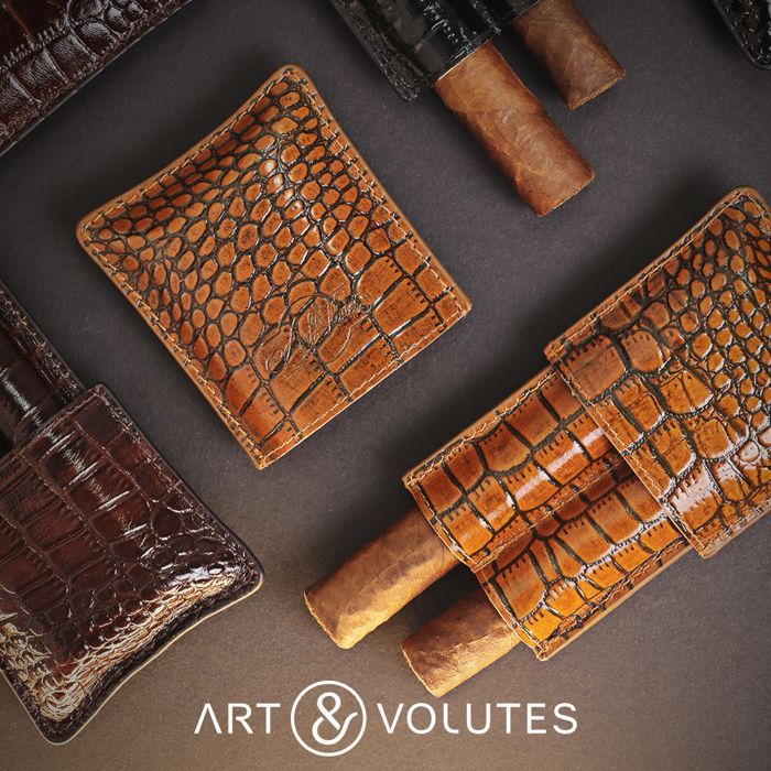 ART ET VOLUTES - Etui de 2 cigares Pandora - Tan