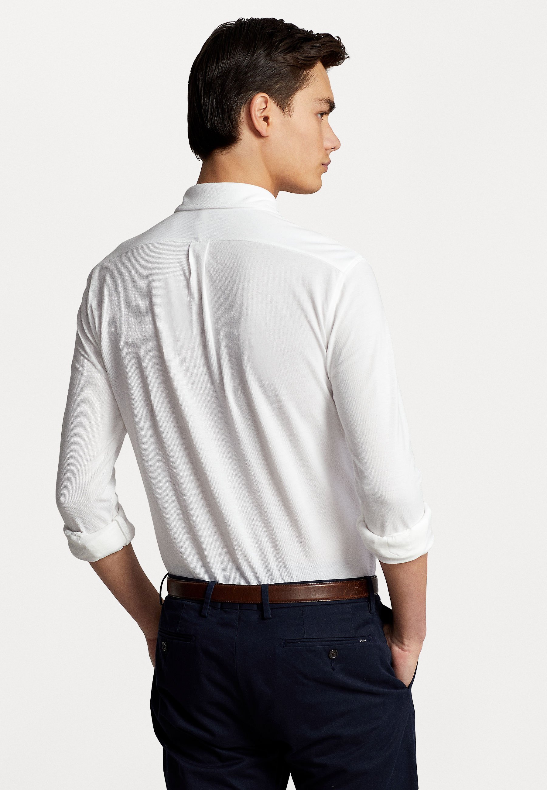 Chemise Polo Ralph Lauren FEATHERWEIGHT MESH SHIRT - blanche