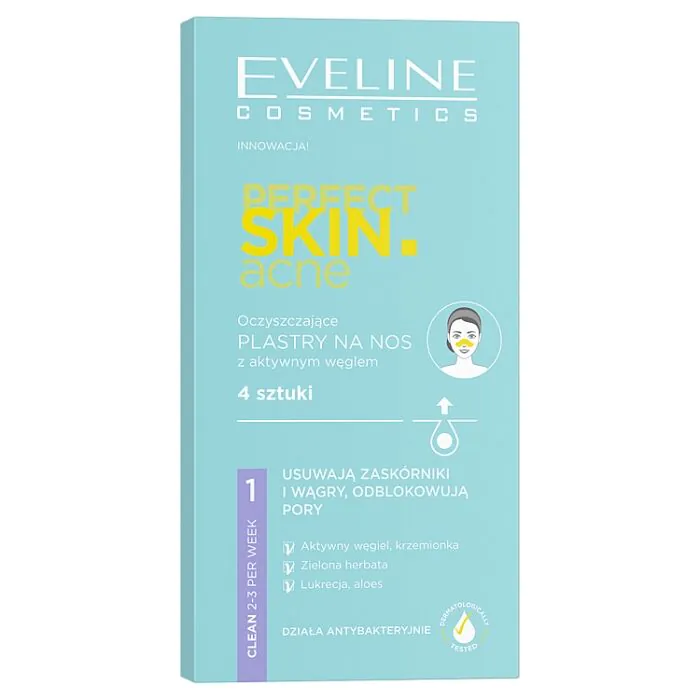 Eveline Perfect Skin Acne Oczyszczające plastry na nos