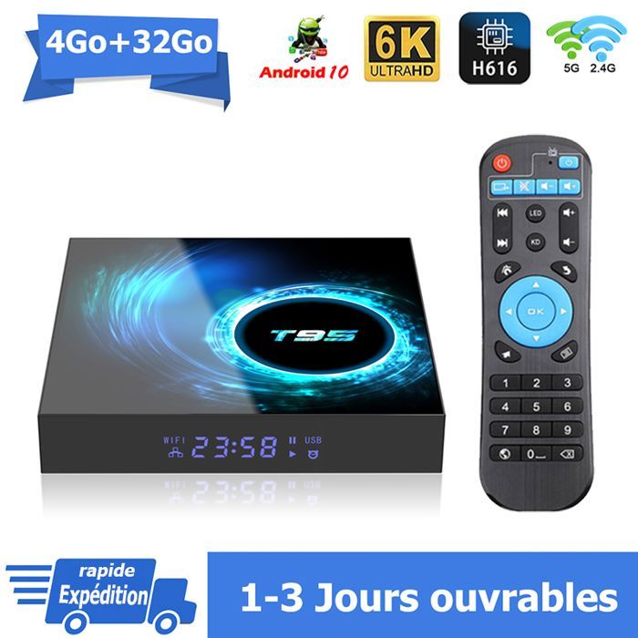 Android TV Multimedia Box T95 Smart TV Box Dual Wifi BT 4G 32GB H616 6K Netflix Google Store