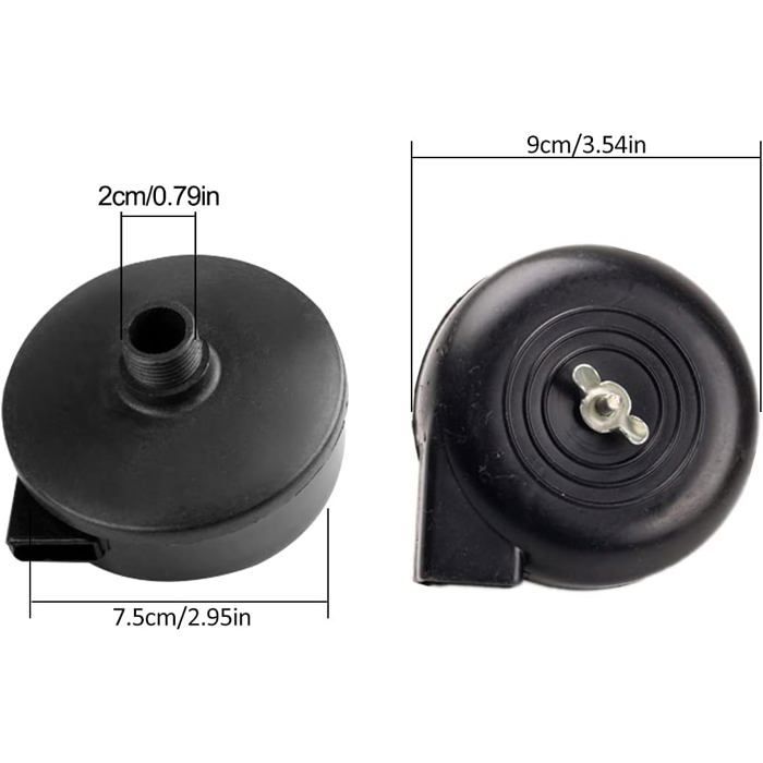Juego de 4 filtros de aire silenciosos para compresores, 20 mm (rosca) – a prueba de polvo, plástico