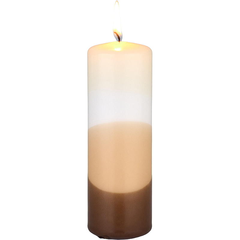 Candela cubica Vie Home 15 cm ø 5 cm tricolore
