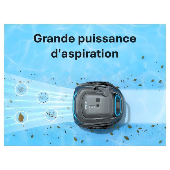 Robot de piscine sans fil - WYBOT - A1 - Autonomie 120 min - Nettoyage automatique - Double filtration