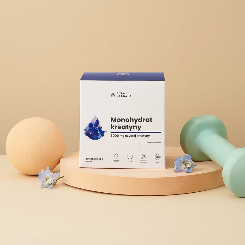 Aura Herbals Kreatin-Monohydrat-Nahrungsergänzungsmittel in Portionsbeuteln zur Steigerung der Muskelmasse