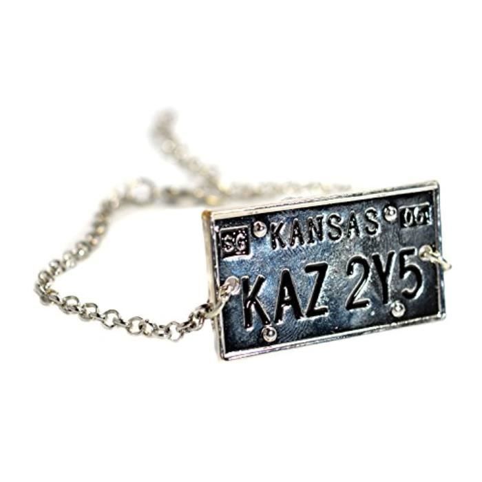 Supernatural damesarmband - Sam Dean Winchester Metallicar Kansas kentekenplaat - Gegraveerd zilver