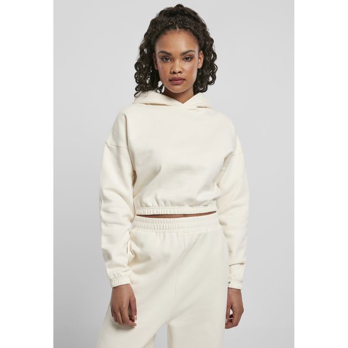 Sudadera con capucha - Clásicos urbanos - Corta - Oversize - Mujer - Forro polar cepillado