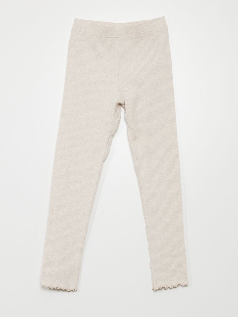 Set van 2 geribbelde leggings - BLAUW